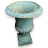 Green cast-iron urn