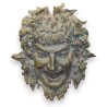 Tête de bacchus en bronze, décoration murale