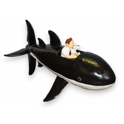 Tintin et milou Requin sous-marin en résine