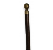 Canne-queue de billard en laiton et bois