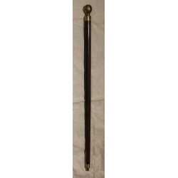 Canne-queue de billard en laiton et bois