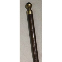 Canne-queue de billard en laiton et bois
