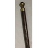 Canne-queue de billard en laiton et bois