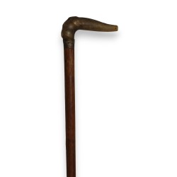 Walking stick with a deer antler handle