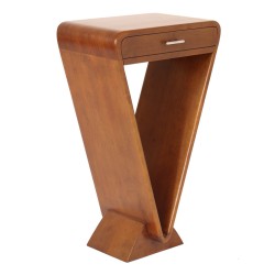 "Icône" sideboard with 1 drawer, in walnut-stained wood