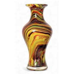Vase évasé marbré de style Murano