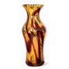 Vase évasé ambre de style Murano
