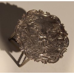Table miniature en argent "Berger et son chien"