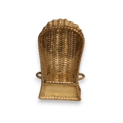 Fauteuil corbeille miniature en argent