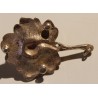 Bougeoir miniature feuille en argent