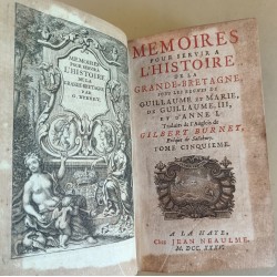 Livre \"Mémoire de Burnet\" Tome 5 & 6