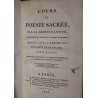 Livre "Poésies sacrée de Lowth" Tome 1 & 2