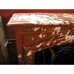  Cheminée Louis XIV en marbre rouge et blanc. sur  Moinat SA  - Antiquités décoration