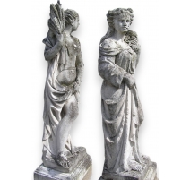 Paire de statues de jardin.