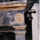 Paris fireplace, Directoire, brass and marble.