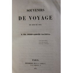 Livre "Souvenirs de voyage" Tome 1 & 2