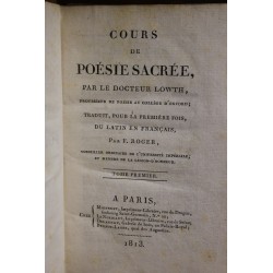 Livre "Poésies sacrée de Lowth" Tome 1 & 2