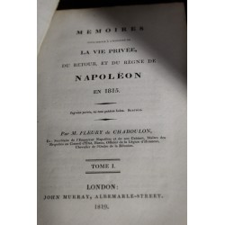 Livre \"Mémoires de Napoléon\" Tome 1