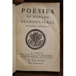 Livre \"Poësies Deshoulières\"