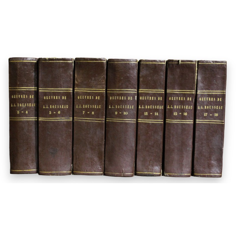 Livre " Oeuvres de Rousseau" 7 Tomes