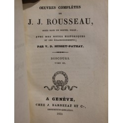 Livre " Oeuvres de Rousseau" 7 Tomes