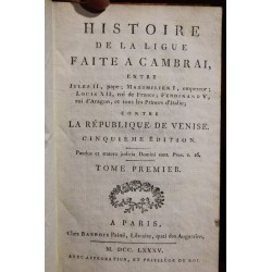 Livre "Histoire de la ligue de Cambrai" Tome 1 & 2