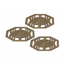 Set 3 sous-verre style Art Deco en laiton ajouré