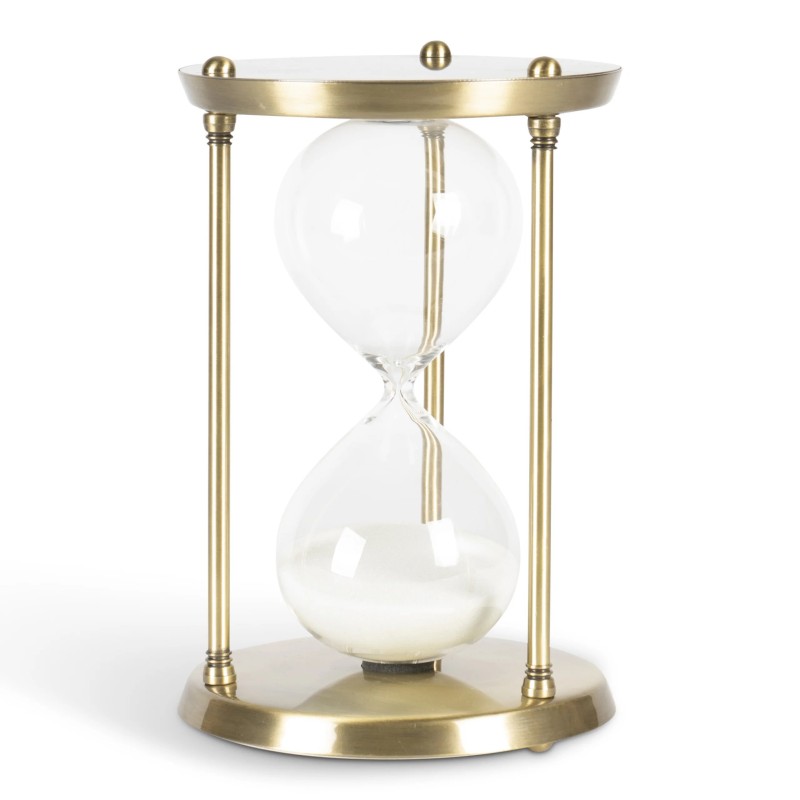 30-minute hourglass in gilded brass
