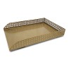 Gilded openwork brass leaf basket