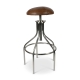 Tabouret de bar Speakeasy en cuir et aluminium