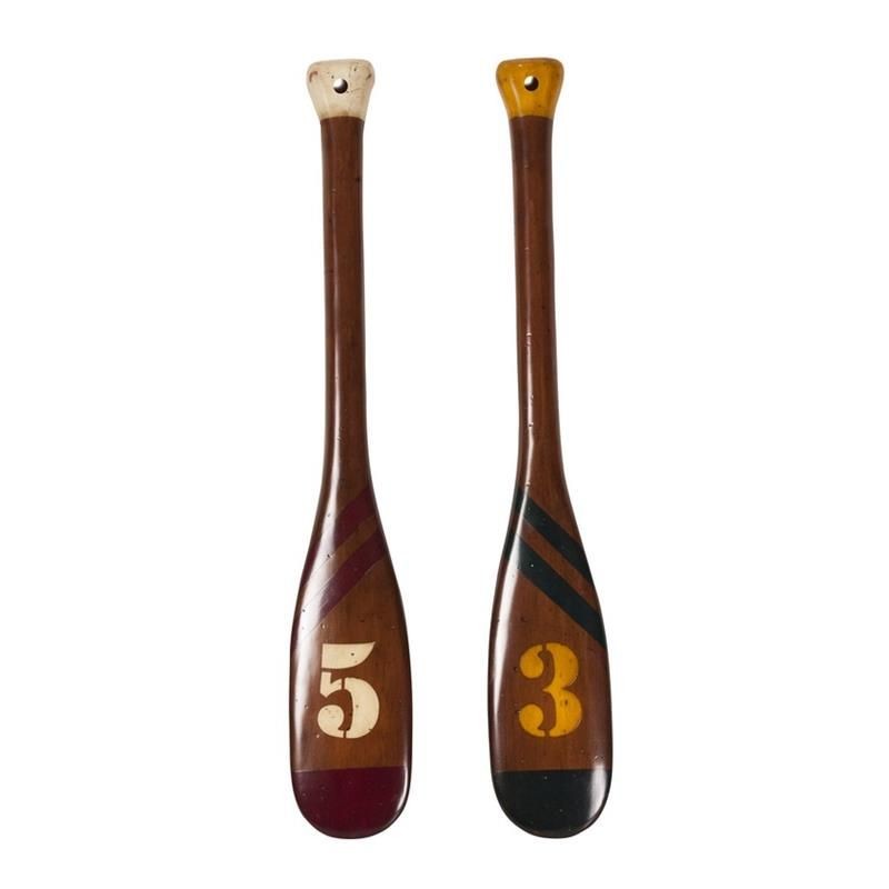 Paire de petites pagaies en bois