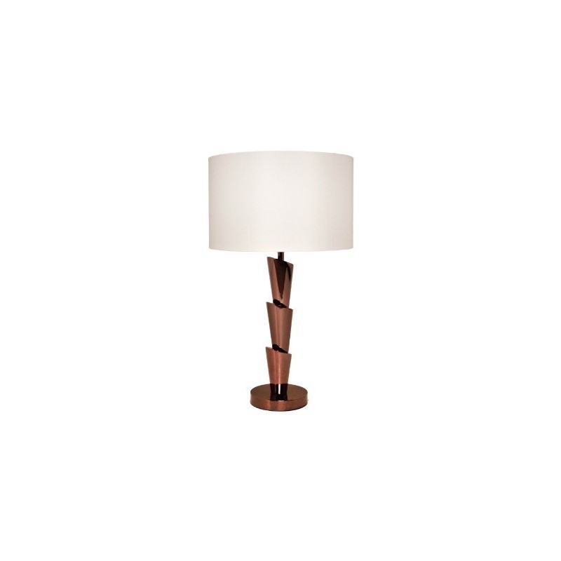 Lampe "Terry Chocolat" en métal coloris bronze