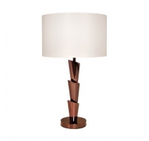 Lampe "Terry Chocolat" en métal coloris bronze