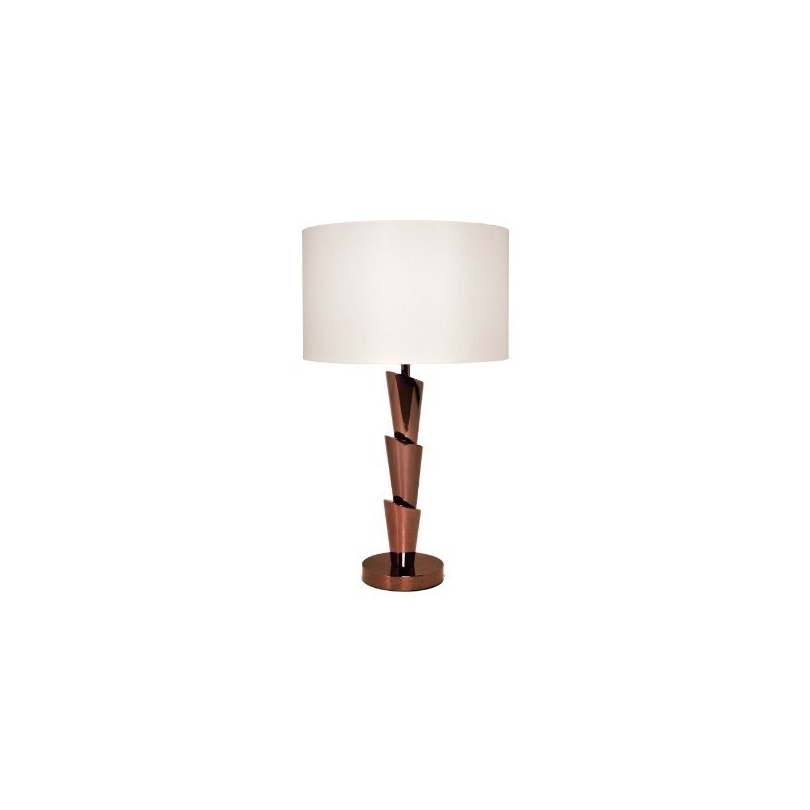 Lampe "Terry Chocolat" en métal coloris bronze