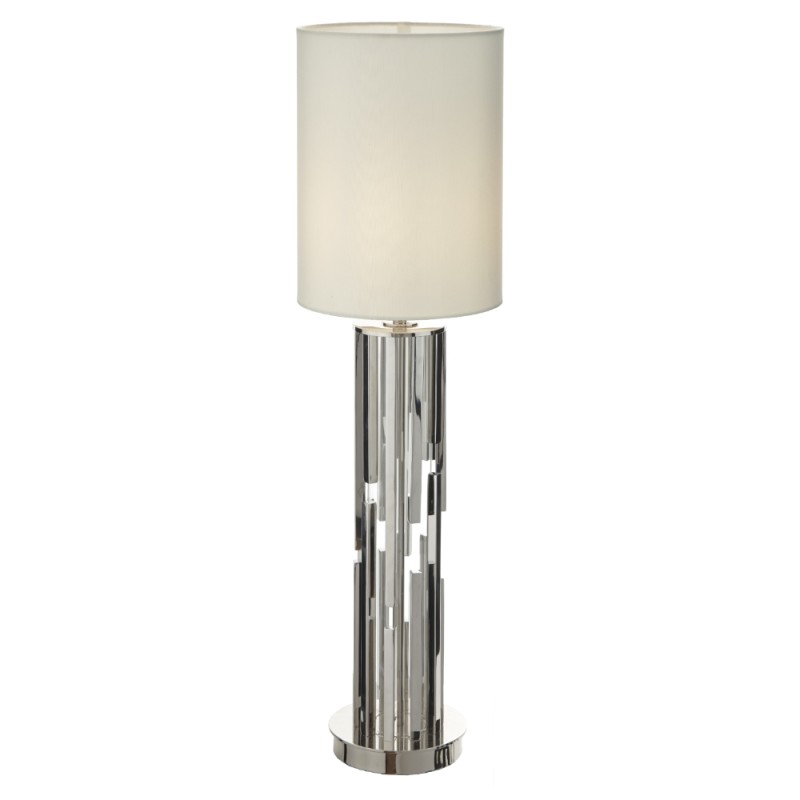 "Sorley" lamp in glass and chrome-plated metal