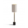 Lampe "Brenta" en laiton patiné et marbre noir