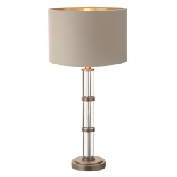 Lampe "Avebury" en laiton et cristal