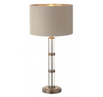 Lampe "Avebury" en laiton et cristal