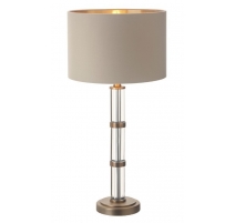 Lampe "Avebury" en laiton et cristal