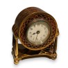 Desk clock in brass with a rosewood-effect finish