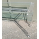 Console en plexiglas avec 2 plateaux en verre