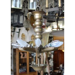 Lustre hébraïque en bronze en forme d\'étoile juive
