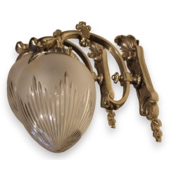 Pair of chrome-plated Directoire wall lights