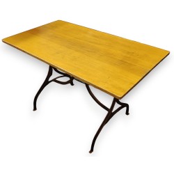 Table de bistro avec pied en fonte