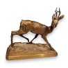 Bronze sculpture entitled ‘The Attentive Brocard’, signed I BONHEUR