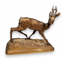 Bronze "Brocard attentif" signé I BONHEUR