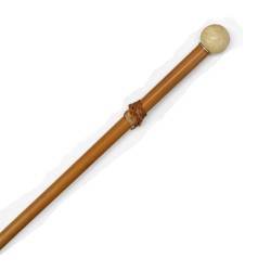 Ivory walking stick with a ball-shaped knob