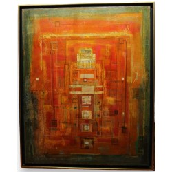 Tableau \"Sans titre\" signé DARYOUSH 2004