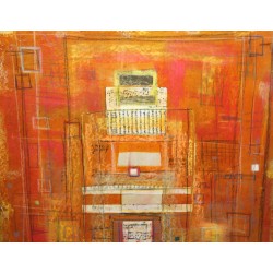 Tableau \"Sans titre\" signé DARYOUSH 2004