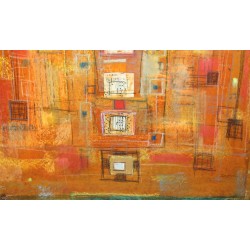 Tableau \"Sans titre\" signé DARYOUSH 2004